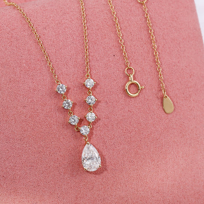 1ct Pear-Shaped Lab-Grown Diamond Necklace 1克拉水滴培育钻石项链