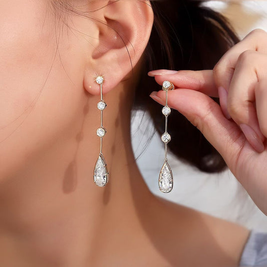 Long Waterdrop Earrings • 水滴长款耳环